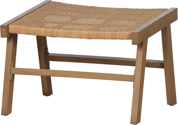 WOOOD EXCLUSIVE Puk fodskammel, til inde og ude brug - natur polyethylen og aluminium (57x54)